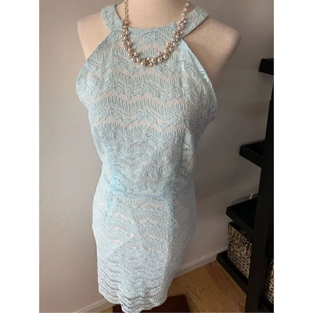 Blue lace dress steeples size medium